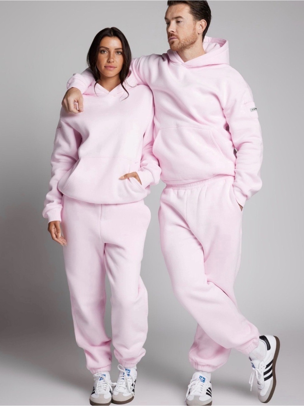 New Comfrt Powder Pink Travel Essentials Joggers with Elastic Cuffs, Size XS - Picture 3 of 6